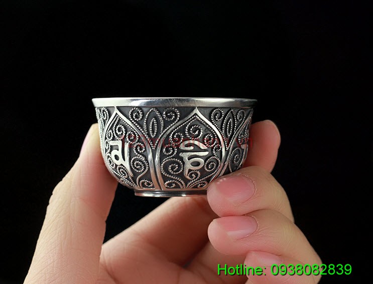 Chén Bạc khắc Om Mani Padme Hum HẾT HÀNG